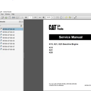 Caterpillar GP18ND Lift Trucks Service Manual - PDF DOWNLOAD