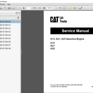 Caterpillar GP18NM Lift Trucks Service Manual - PDF DOWNLOAD
