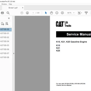 Caterpillar GP18NT Lift Trucks Service Manual - PDF DOWNLOAD