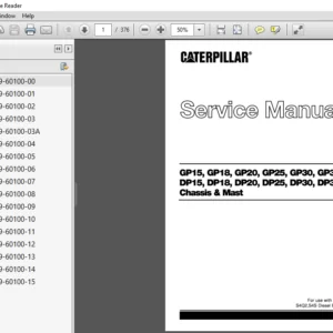 Caterpillar GP20 FC Lift Truck Service Manual - PDF DOWNLOAD