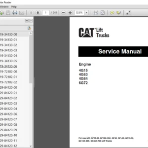 Caterpillar GP20 Lift Truck Service Manuals - PDF DOWNLOAD