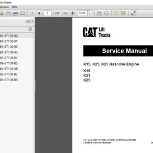 Caterpillar GP20CND Lift Truck Service Manual - PDF DOWNLOAD