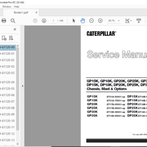 Caterpillar GP20K MC Lift Trucks Service Manual - PDF DOWNLOAD