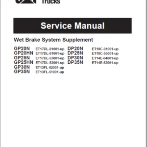 Caterpillar GP20N Lift Trucks Service Manuals - PDF DOWNLOAD
