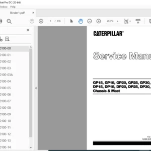 Caterpillar GP25 FC Lift Trucks Service Manual - PDF DOWNLOAD