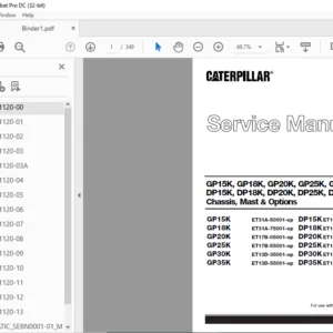 Caterpillar GP25K MC Lift Truck Service Manual - PDF DOWNLOAD