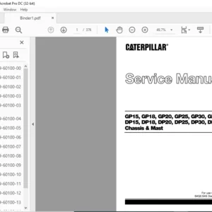 Caterpillar GP30 FC Lift Trucks Service Manual - PDF DOWNLOAD