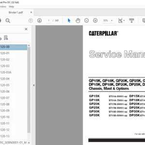Caterpillar GP30K MC Lift Truck Service Manual - PDF DOWNLOAD