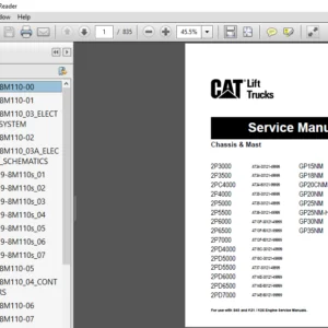 Caterpillar GP30NM Lift Truck Service Manuals - PDF DOWNLOAD