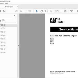 Caterpillar GP30NT Lift Truck Service Manual - PDF DOWNLOAD
