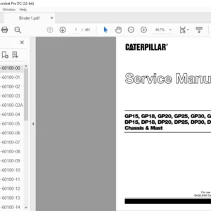 Caterpillar GP35 FC Lift Trucks Service Manuals - PDF DOWNLOAD