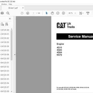 Caterpillar GP35 MC Lift Trucks Service Manual - PDF DOWNLOAD