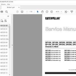 Caterpillar GP35K FC Lift Trucks Service Manuals - PDF DOWNLOAD