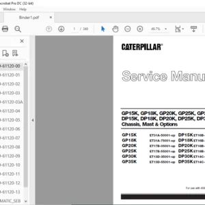 Caterpillar GP35K MC Lift Trucks Service Manual - PDF DOWNLOAD