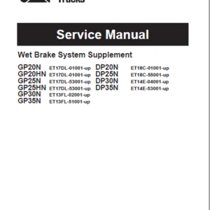 Caterpillar GP35N Lift Truck Service Manuals - PDF DOWNLOAD
