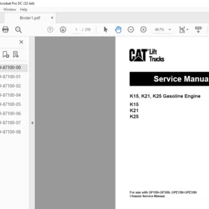 Caterpillar GP35NT Lift Trucks Service Manual - PDF DOWNLOAD