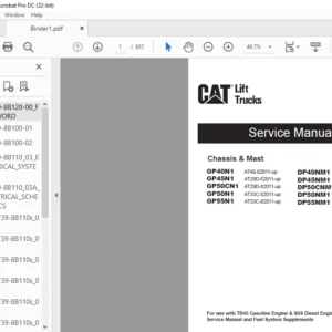 Caterpillar GP45N1 Lift Trucks Service Manual - PDF DOWNLOAD