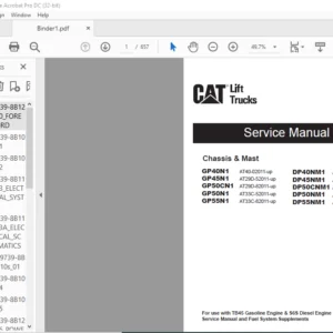 Caterpillar GP50N1 Lift Trucks Service Manual - PDF DOWNLOAD