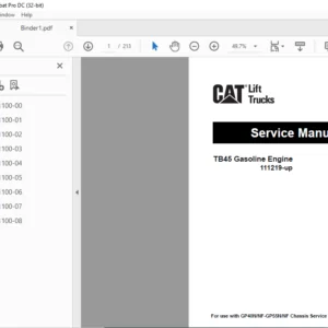 Caterpillar NR14N Lift Trucks Service, Operation & Maintenance Manual - PDF DOWNLOAD