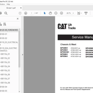 Caterpillar GP55N1  Lift Trucks Service Manual - PDF DOWNLOAD