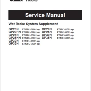 Caterpillar GPE20ZN Lift Trucks Service, Operation & Maintenance Manual - PDF DOWNLOAD