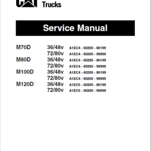Caterpillar M100D 36-48V Lift Trucks Service Manuals - PDF DOWNLOAD