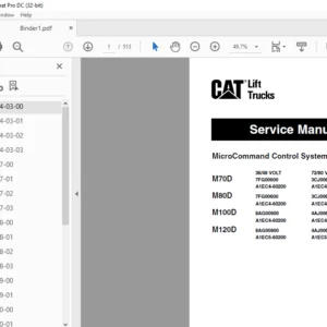 Caterpillar M120D Lift Trucks Service Manuals - PDF DOWNLOAD