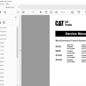 Caterpillar M70D Lift Trucks Service Manuals - PDF DOWNLOAD