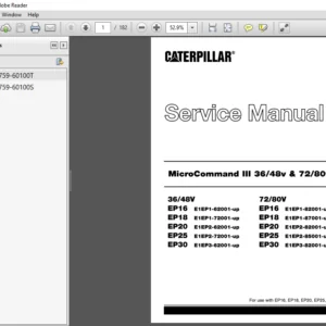 Caterpillar MicroCommand III 36 48v & 72 80v Service Manual - PDF DOWNLOAD