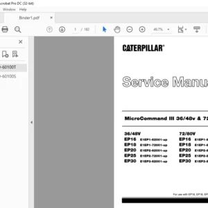 Caterpillar MircoCommand III 36 48v & 72 80v Service Manual - PDF DOWNLOAD