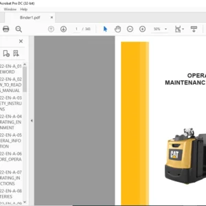 Caterpillar NO12N2F(P) NO20N2(P) NO25N2(P) Lift Trucks Service, Operation & Maintenance Manuals