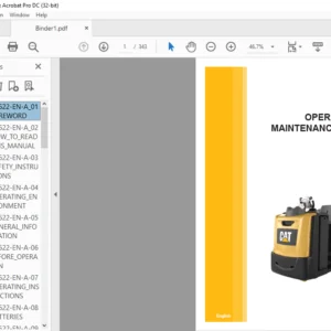 Caterpillar NO25N2 Lift Trucks Operation & Maintenance, Service Manuals - PDF DOWNLOAD