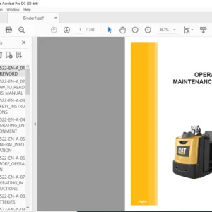 Caterpillar NO25N2P Lift Trucks Operation & Maintenance, Service Manual - PDF DOWNLOAD