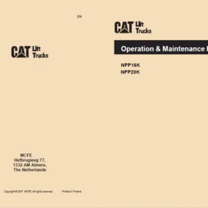 Caterpillar NPP13M Lift Trucks Service Manual - PDF DOWNLOAD