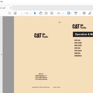 Caterpillar NR14XC Lift Trucks Operation & Maintenance Manual - PDF DOWNLOAD