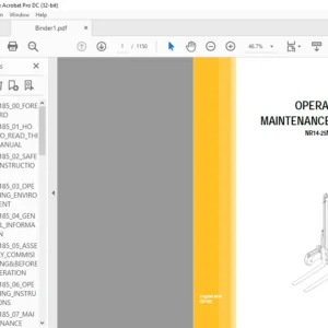 Caterpillar NR20N2H Lift Trucks Service, Operation & Maintenance Manuals - PDF DOWNLOAD