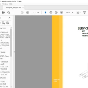 Caterpillar NSP10N2 Lift Trucks Service Manual - PDF DOWNLOAD