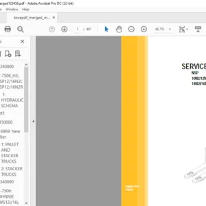 Caterpillar NSP12N2I Lift Trucks Operation & Maintenance, Service Manuals - PDF DOWNLOAD