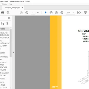 Caterpillar NSP14N2IR Lift Trucks Operation & Maintenance Manual - PDF DOWNLOAD