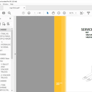 Caterpillar NSP16N2S Lift Trucks Operation & Maintenance, Service Manuals - PDF DOWNLOAD