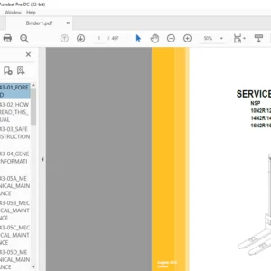 Caterpillar NSP16N2SR Lift Trucks Service, Operation & Maintenance Manual - PDF DOWNLOAD