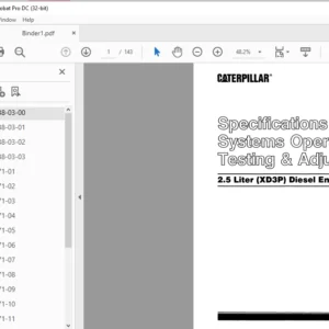 Caterpillar V35D (2.5 Liter (ХDЗР) Diesel Engine) Specifications Systems Operation Testing & Adjusting Manual - PDF DOWNLOAD