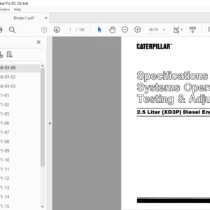 Caterpillar VC40D (2.5 Liter (ХDЗР) Diesel Engine) Specifications Systems Operation Testing & Adjusting Manual - PDF DOWNLOAD
