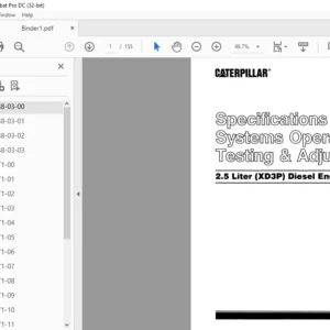 Caterpillar VC60D (2.5 Liter (ХDЗР) Diesel Engine) Specifications Systems Operation Testing & Adjusting Manual - PDF DOWNLOAD