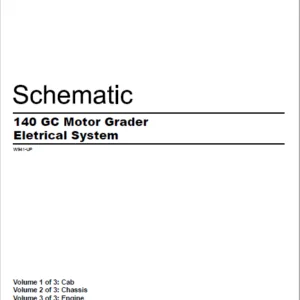 EN 140 GC CAT Motor Grader Electrical System Schematic Manual - PDF DOWNLOAD