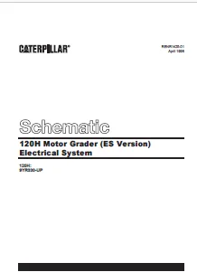 EN CAT 120H Motor Grader Electrical System Schematic Manual  - PDF  DOWNLOAD