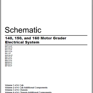 EN CAT 140  150  and 160 Motor Grader Electrical System Schematic Manual - PDF DOWNLOAD