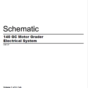 EN CAT 140 GC Motor Grader Electrical System Schematic Manual - PDF DOWNLOAD