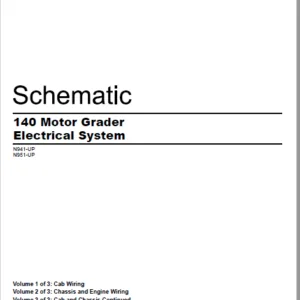 EN CAT 140 Motor Grader Electrical System Schematic Manual - PDF DOWNLOAD