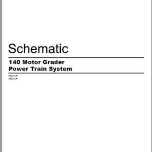 EN CAT 140 Motor Grader Power Train System Electrical System Schematic Manual  - PDF DOWNLOAD